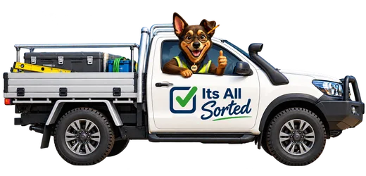 Kel driving the Its All Sorted ute